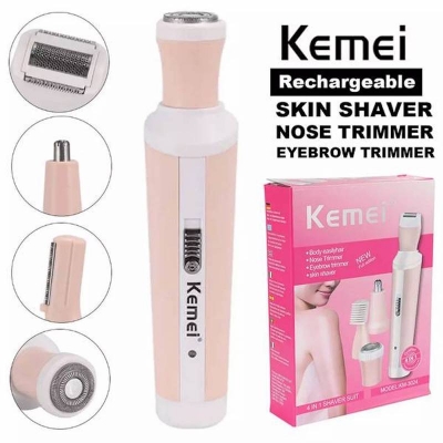 Picture of Kemei Km-3024 Multifunctional 4 In 1 Rechargeable Woman Body Shaver Eyebrow Nose Trimmer Set - Trimmer - Trimmer - Trimmer