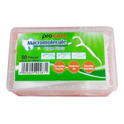 Picture of Procare Macromolecule Dental Floss Pick Toothpick Inner dental Cleaner Tooth Picks-50 pcs