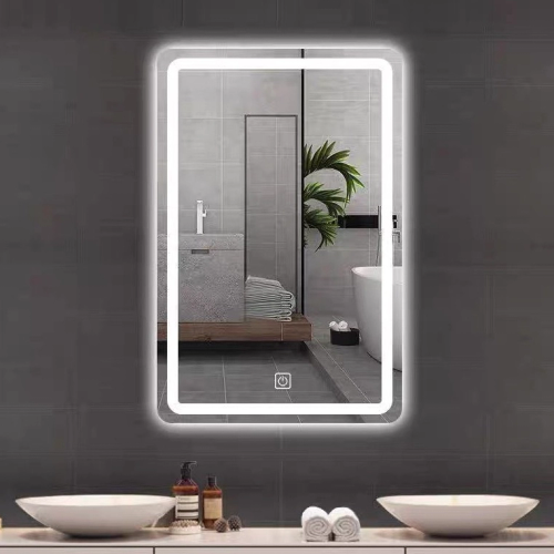 Picture of Premium Quality & Customizable LED Lighting, High Intensity LED Touch Mirror - Rectangle - Crystal - 18x30 Inch