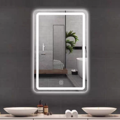 Picture of Premium Quality & Customizable LED Lighting, High Intensity LED Touch Mirror - Rectangle - Crystal - 18x30 Inch