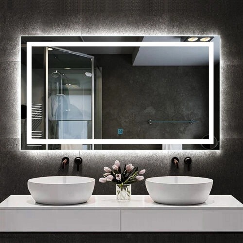 Picture of Premium Quality & Customizable LED Lighting, High Intensity LED Touch Mirror - Rectangle - Crystal - 24x36 Inch