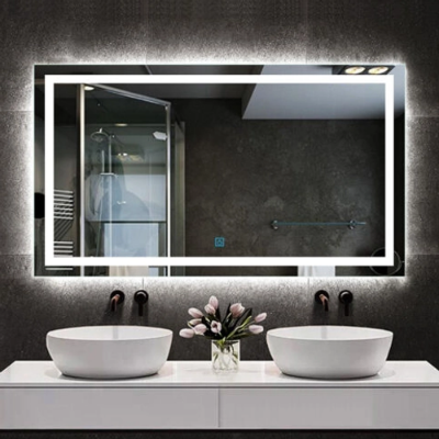 Picture of Premium Quality & Customizable LED Lighting, High Intensity LED Touch Mirror - Rectangle - Crystal - 24x36 Inch