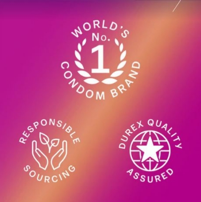 Picture of Durex Condom Thin Feel, Extra Safe, Pleasure Me, Strawberry Combo 4 Pack 12 Pcs (Made in Thailand)