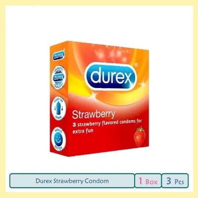 Picture of Durex  Strawberry Condom One Packs - 3pcs (Made in Thailand)