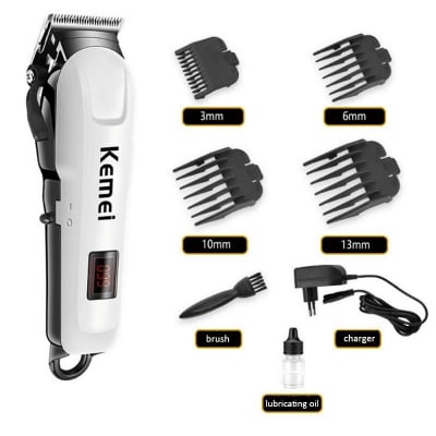 Picture of Kemei KM-809A Rechargeable Professional Electric Hair Clipper Electric Hair Trimmer , Used Runtime: 120 min Trimmer