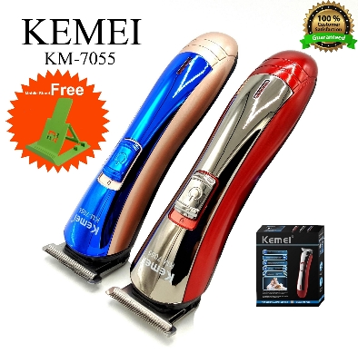 Picture of Kemei KM-7055 Beard Trimmer With 4 Different Size Clippers.