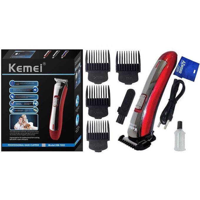 Picture of Kemei KM-7055 Beard Trimmer With 4 Different Size Clippers.