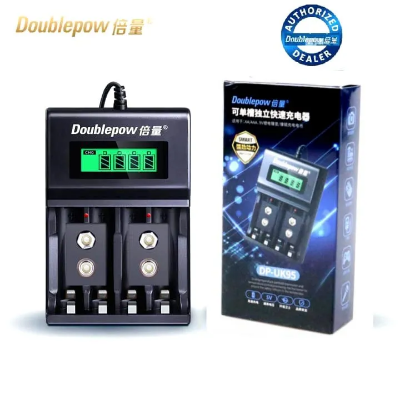 Picture of Doublepow UK-95 LED Display Smart Fast Charger with Full Charge Indicator & USB Portable Plug Connector for 1.2V AA/AAA Size & Rechargeable 9V Ni-MH/Ni-Cd Battery - 1 Piece