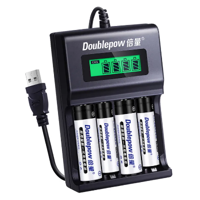 Picture of Doublepow UK-95 LED Display Smart Fast Charger with Full Charge Indicator & USB Portable Plug Connector for 1.2V AA/AAA Size & Rechargeable 9V Ni-MH/Ni-Cd Battery - 1 Piece