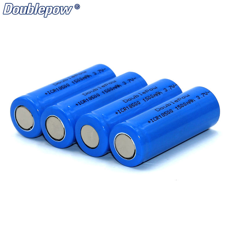 Picture of Doublepow ICR 18500 3.7V 1500mAh Li-ion Rechargeable Battery (Point Top) - 1 Pieces (Charger not included)