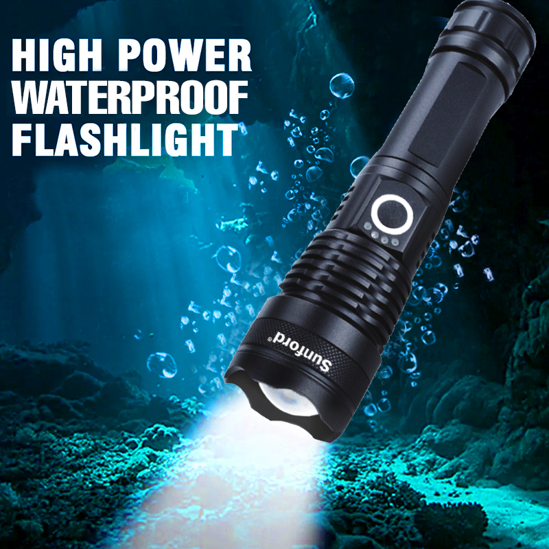 Picture of Sunford SF-454Z Telescopic Zoomable 20W High Powered Zoom Torch / Flash Light - 1 Piece