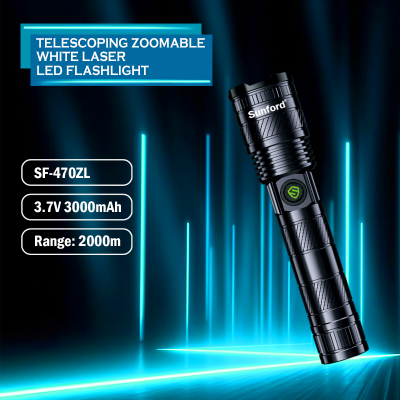 Picture of Sunford SF-470ZL Telescopic Zoomable 20W High Powered White LASER LED Zoom Flashlight - 1 Piece