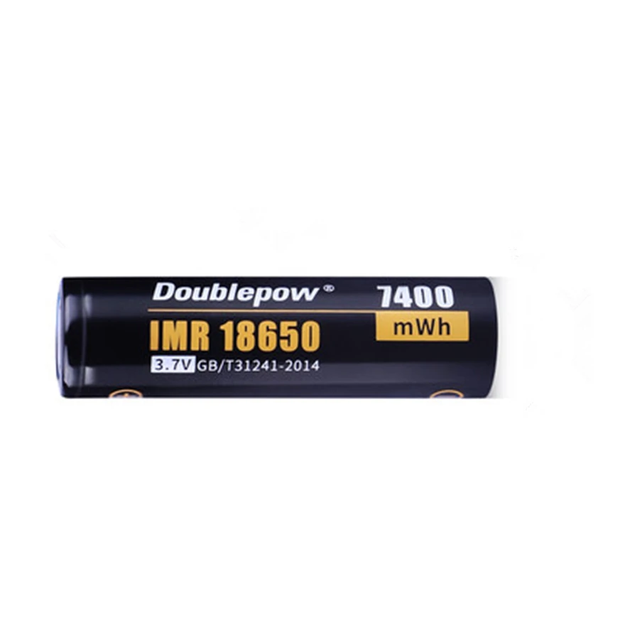 Picture of Doublepow 18650 3.7V 7400mWh Lithium ion Rechargeable Li-ion Battery (Flat Top) - 1 piece