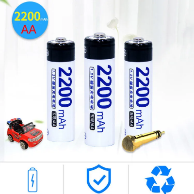 Picture of Doublepow AA Size 1.2V 2200mAh Ni-MH High Performance Rechargeable Battery for Toys, Household DC Electronics Devices - 4 Pieces (Charger not included)
