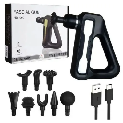 Picture of Fascial Gun Deep Tissue Handheld with 32 Speed Levels 8 Massage Heads LCD Display Muscle Massager Quiet Powerful Percussion Fascial Gun for Pain Relief.
