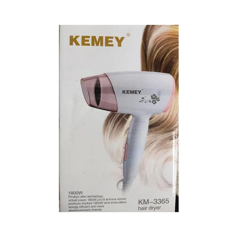 Picture of Kemei KM-6832/KM-3365 Mini Low Noise Foldable Electric Hair Dryer Styling Tools Home Hair Dryer For Girls