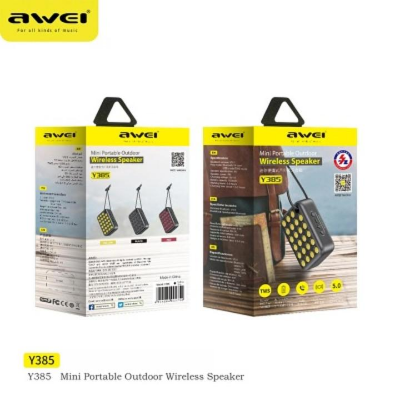 Picture of AWEI Y385 4W Promotional Outdoor Bluetooth Speakers Black
