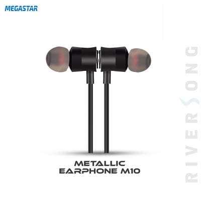 Picture of MEGASTAR Metallic M10 Wired Earphones/Headphone Black