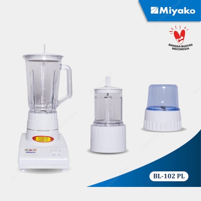 Picture of Miyako BL102PLAP Multipurpose 3 in 1 Blender Indonesia Made-250 Watt