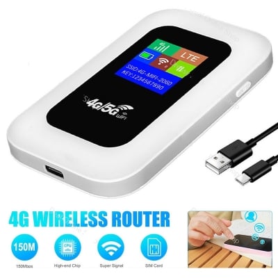 Picture of MF880 Portable 4G LTE advance Router/Modem/Hotspot Router Color Screen Convenient Mobile Car WIFI SIM Card Insertion 4G/5G Wi-Fi Supported CPE Type 4G Wireless
