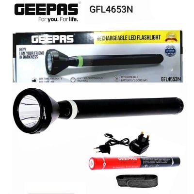 Picture of Geepas Rechargeable LED Flashlight - GFL4653N with 7000mah Hybride big battery