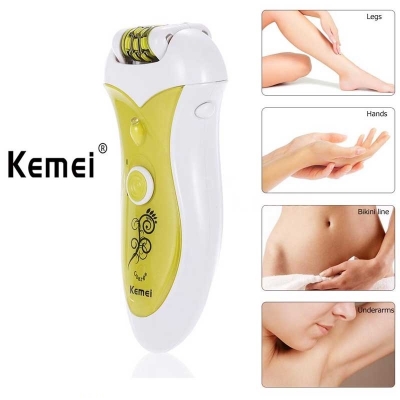Picture of Kemei KM-1901 Electric Shaver 2 in 1 Double Head Lady Hair Remover plug-in Defeathering shaving and Grindong machine