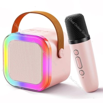 Picture of K12 Karaoke Portable Bluetooth 5.3 PA Speaker System with Wireless single  Microphones Home Family entertainment and Children's Gifts