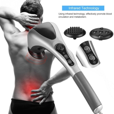 Picture of Double Head Infrared Body Massager Hammer for Neck, Back & Leg – Handheld Electric Full Body Massage Machine with Variable Speed