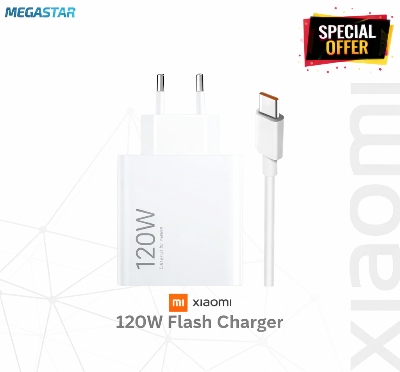 Picture of Xiaomi Mi 120W GaN HyperCharge Turbo Charge Adapter with Cable White