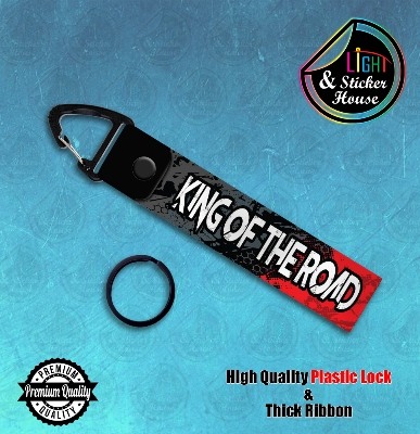 Picture of Key ring For Bike user ---- King Of The Road ---- Premium Quality & Plastic lock (Attachable to keys for bike, car, bag, home, and office keys)