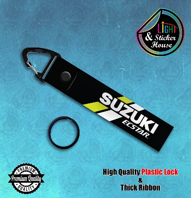 Picture of Key ring For Bike user ---- Suzuki_Ecstar ---- Premium Quality & Plastic lock (Attachable to keys for bike, car, bag, home, and office keys)