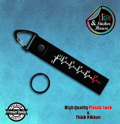 Picture of Key ring For Bike user ---- 1 Heart_beat23456 ---- Premium Quality & Plastic lock (Attachable to keys for bike, car, bag, home, and office keys)