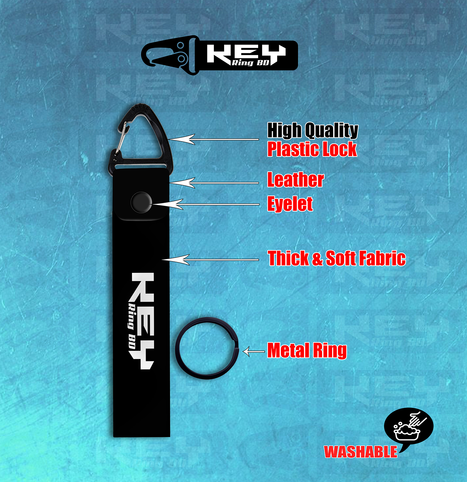 Picture of Key ring For Bike user ---- Launch Key ---- Premium Quality & Plastic lock (Attachable to keys for bike, car, bag, home, and office keys)