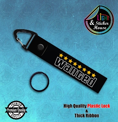 Picture of Key ring For Bike user ---- Wanted_Star ---- Premium Quality & Plastic lock (Attachable to keys for bike, car, bag, home, and office keys)