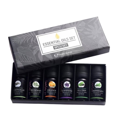 Picture of Essential Oils, Water Soluble Essential Oils Set for Humidifier, Diffusers and Home Premium Aromatherapy Oil Gift 6x10ML (Lavender, Tea Plant, Peppermint, Sweet Orange, Lemon Grass, Eucalyptus) - Multicolor