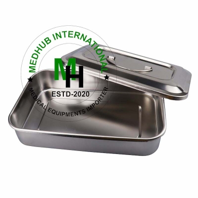 Picture of Instrument Tray 8*10 (Small) for keeping instruments in hospital/home - Silver