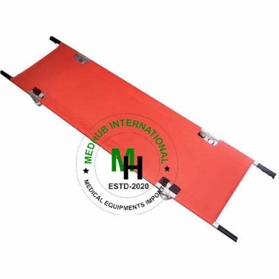 Picture of Mild Steel Folding Stretcher for Hospital/Home Use - Orange