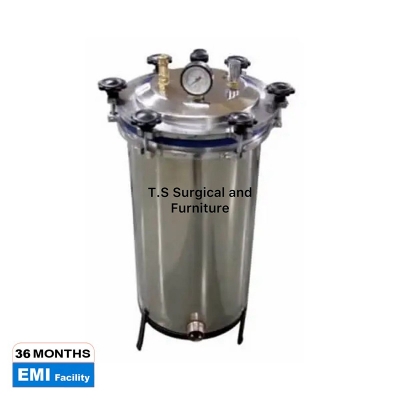 Picture of Autoclave Pressure Steam Sterilizer Machine (9*9) Single Drum Stainless Steel for Hospital/Home Use - Silver