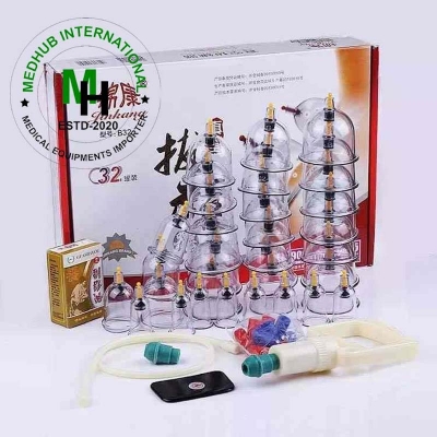 Picture of Physiotherapy Cupping Set (32 Pieces) / Hijama cupping set for hospital and home use - White