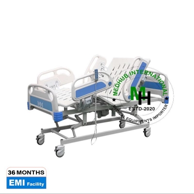 Picture of ABS Five (05) Function Electric Hospital Bed (China) With Battery Backup, Mattress And IV Pole For Hospital/Home Use - White