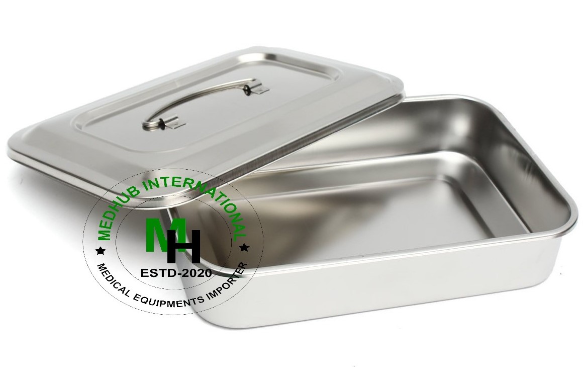 Picture of Instrument Tray 12*15 (Large) for keeping instruments in hospital/home - Silver