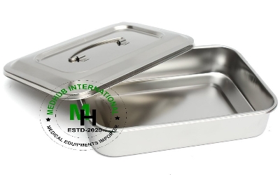 Picture of Instrument Tray 12*15 (Large) for keeping instruments in hospital/home - Silver
