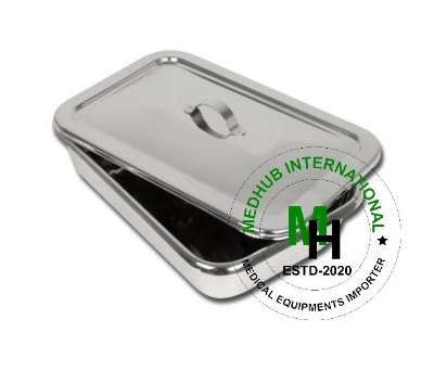 Picture of Instrument Tray 8*10 (Small) for keeping instruments in hospital/home - Silver