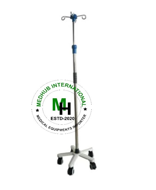 Picture of Stainless Steel China Saline Stand for Hospital/Home Use - White