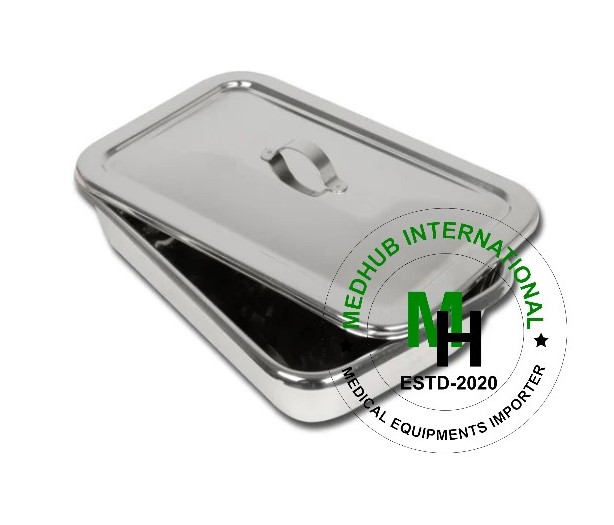 Picture of Instrument Tray 12*15 (Large) for keeping instruments in hospital/home - Silver