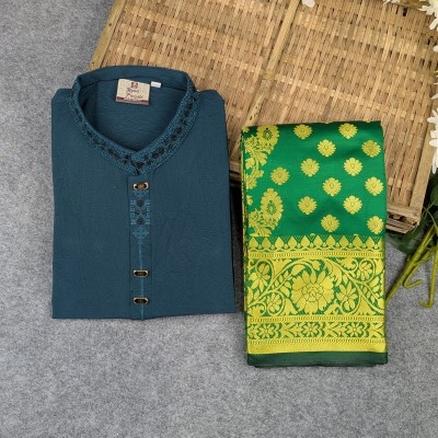 Picture of Premium Couple Set (Panjabi, Katan Saree)