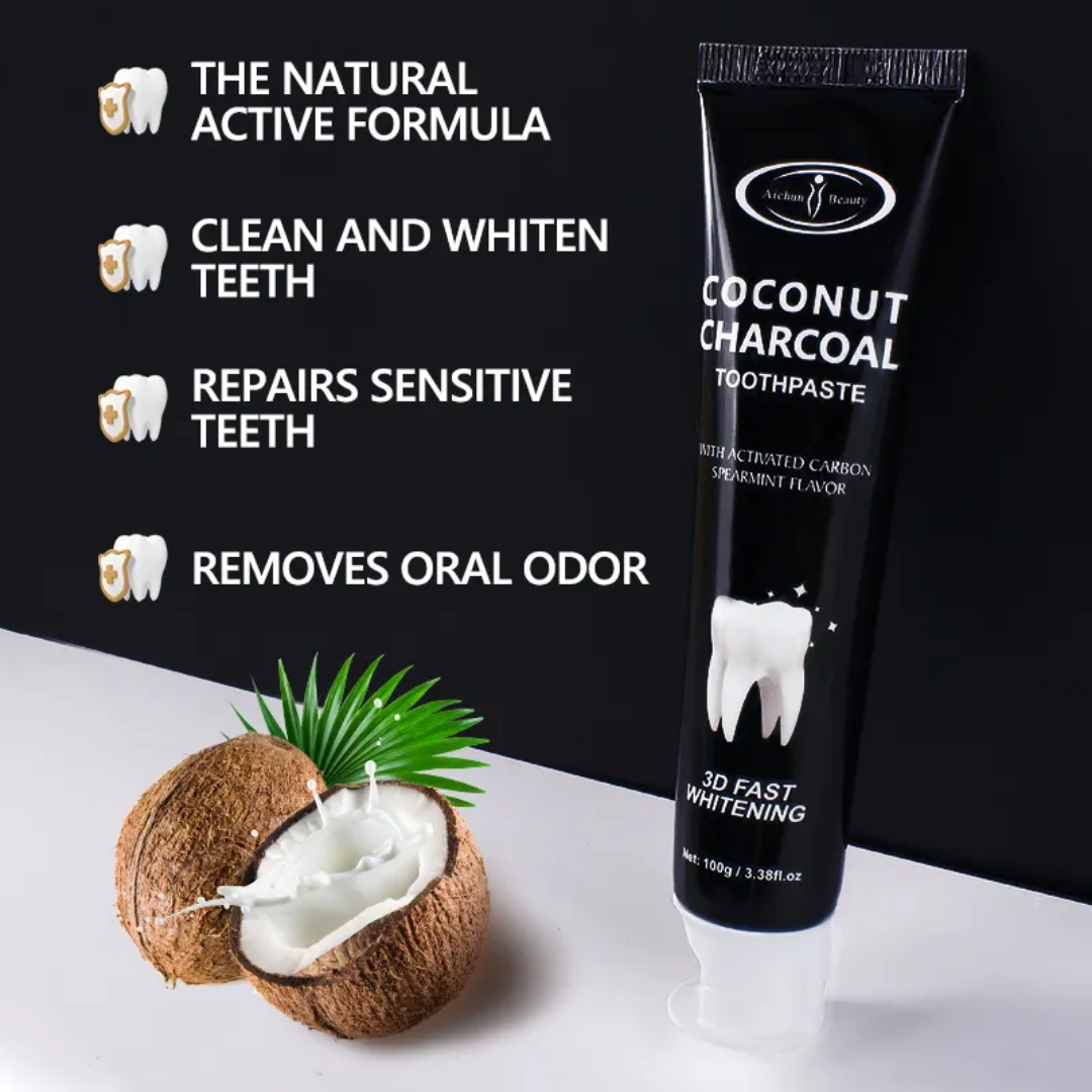 Picture of Aichun Beauty 3D Fast Whitening Coconut Charcoal Toothpaste 100g