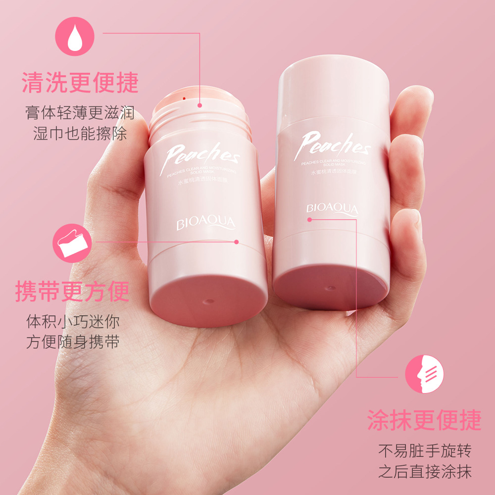 Picture of BIOAQUA Peach Extract Clear & Moisturizing Facial Solid Mask- 40g