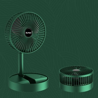 Picture of Portable Folding Fan Retractable Floor Standing Fan,Style: USB Plug In