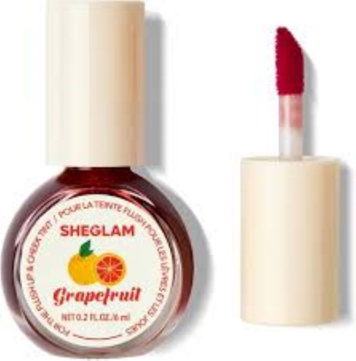 Picture of SHEGLAM For The Flush Lip & Cheek Tint-Fruit Punch Long-Lasting Matte Finish Lip Tint Easy-To-Use Lightweight Blush Moisturizing Lip Stain Liquid Lipstick Pink Liquid Lipstick